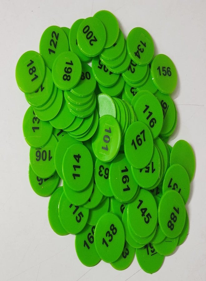 موريل عملات معدنية بلاستيكية من موريل بأرقام من 1 إلى 200، (العبوة 1) 200 عملة معدنية. - Image 3